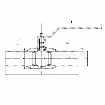 Кран шаровой КШ.Ц.П.GAS.125.025.П/П.01 DN 125 мм PN 2,5 МП | Фото №3