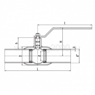 Кран шаровой КШ.Ц.П.Energy GAS.125/100.025.Н/П.03  DN 125 мм PN 2,5 МПа | Фото №3