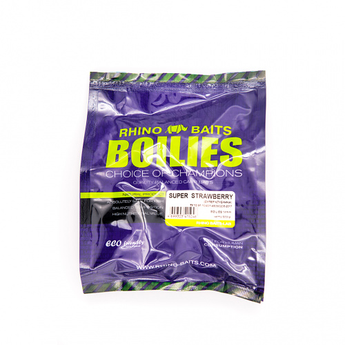 Бойлы насадочные Super Strawberry (супер клубника), 14 мм, пакет 0,5 кг
