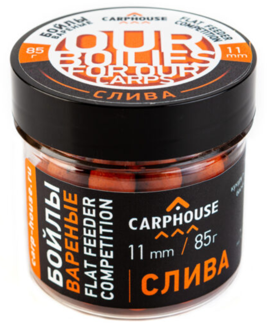 CARPHOUSE Насадочные Бойлы 11 мм. "Слива" 0,085 кг.		