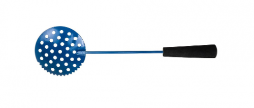 Черпак металлический окрашенный d 110мм. с зубьями, L=365мм , с неопреновой ручкой