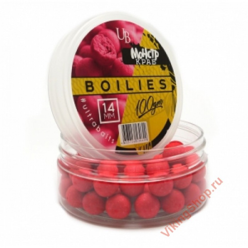 Бойлы насадочные ULTRABAITS (МОНСТР КРАБ) 14мм, банка 100 гр		