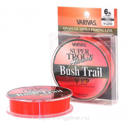 Монолеска Varivas Super Trout Advance Bush Trail VEP 6LB (0,205мм) - 100м