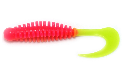 Силиконовые приманки PHANTOM 135 mm  ЯРКО-РОЗОВЫЙ/ШАРТРЕЗ (Acid Pink/Chartreuse)	