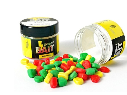 Искусств. насадка "ENERGY BAIT" КУКУРУЗА плавающая, цв. микс, ароматизир. (60шт)						