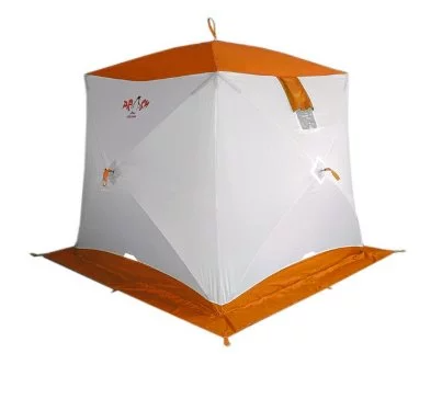 Зимняя палатка Призма 1-сл. 185*185 В95Т1 цвет:  цвет: бело-оранжевый