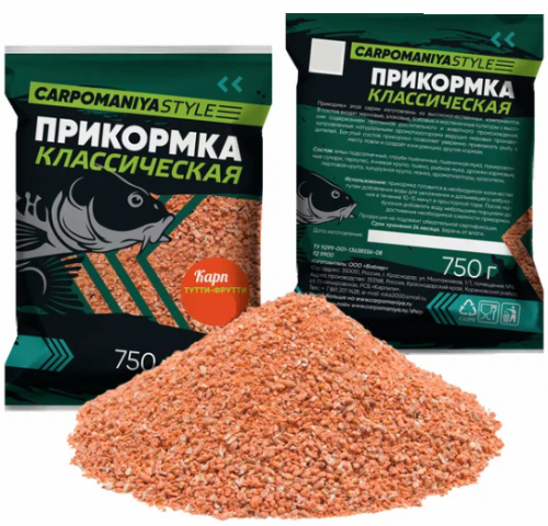 Прикормка серия Классическая Карп тутти-фрутти 750г							