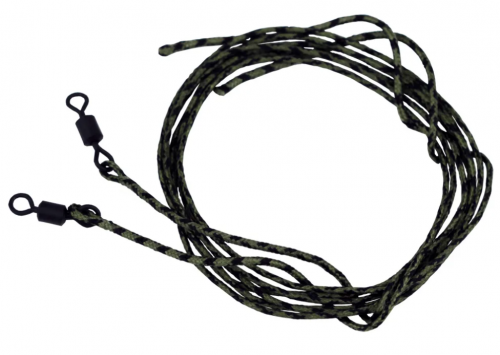 Готовый ледкор HK9600-60-G Leadcore leader w. swivel UK size 8 and loop  60 cm (уп. 2 шт) цвет Clas