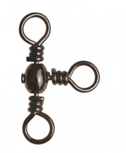 вертлюг тройной "Catcher" CROSSLINE (BARREL SWIVEL, #  4, 8 шт в пачке)