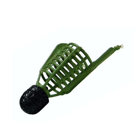 Груз-кормушка фидерная пластиковая X-FEEDER PL GREEN BULLET FLYING 90г. (24мл.,цвет серый хаки)