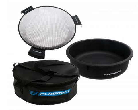 FLAGMAN Набор ведро с крышкой Eva 10л, таз, сито 38x12см											