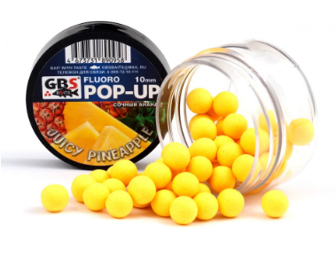 Бойлы POP-UP GBS "JUICY PINEAPPLE" (Сочный Ананас) ( 8 мм, банка)	