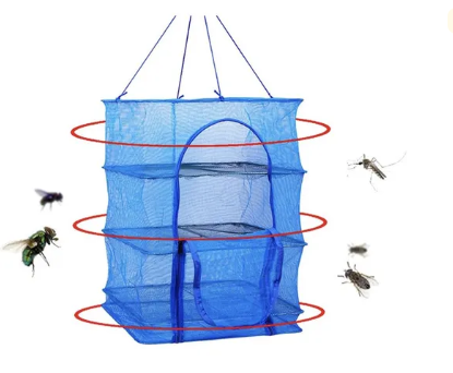 Сушилка  для рыбы, грибов и ягод (3-х ярусная, на молнии, 60х50х50см)		