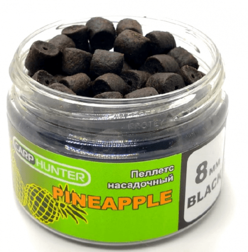 Пеллетс насадочный 8мм Black Halibut Strawberry (Клубника) CarpHunter 100мл		