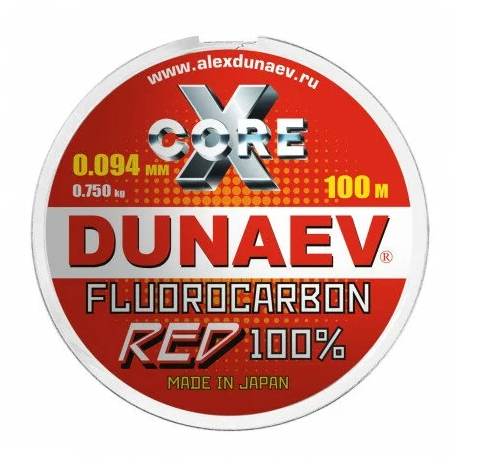 Леска Dunaev Fluorocarbon RED 0.165mm 100m