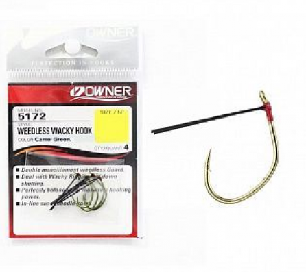 Одинарный крючок OWNER, Wacky В-79 "незацепляйка" , 4шт./упак