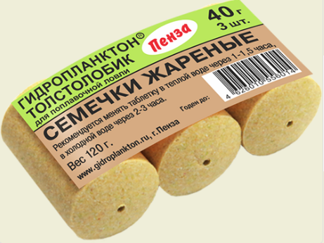 Технопланктон Гидропланктон 40г х 3шт. семечки жареные