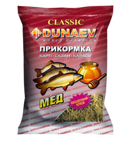 Прикормка "DUNAEV КЛАССИКА" 0,9кг. Карп Мед(р)