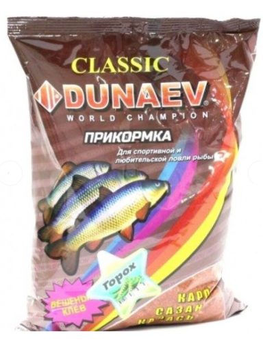 Прикормка "DUNAEV КЛАССИКА" 0,9 кг Карп Горох