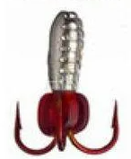 Мормышка вольфрамовая Чертик с насечкой 3,3 мм серебро (190033)											