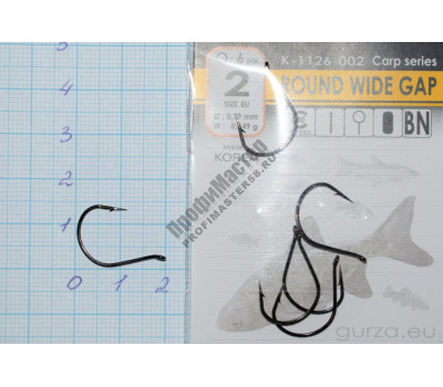 Крючки Gurza- ROUND WIDE GAP №2 (6шт./упак.)