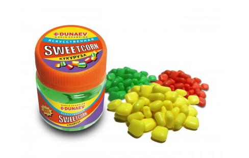 Искусственная насадка "Дунаев Кукуруза 10мм Зеленая" Натуральная 