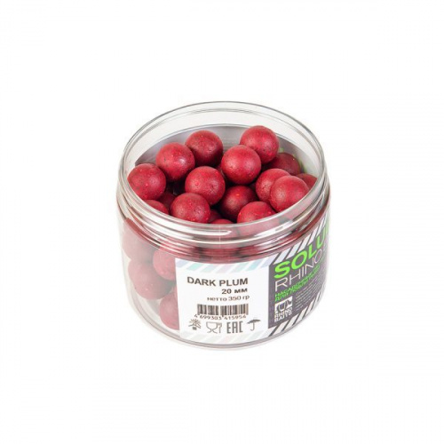 Бойлы раств. насад. Dark Plum(темная слива), 20мм, банка 350 грамм