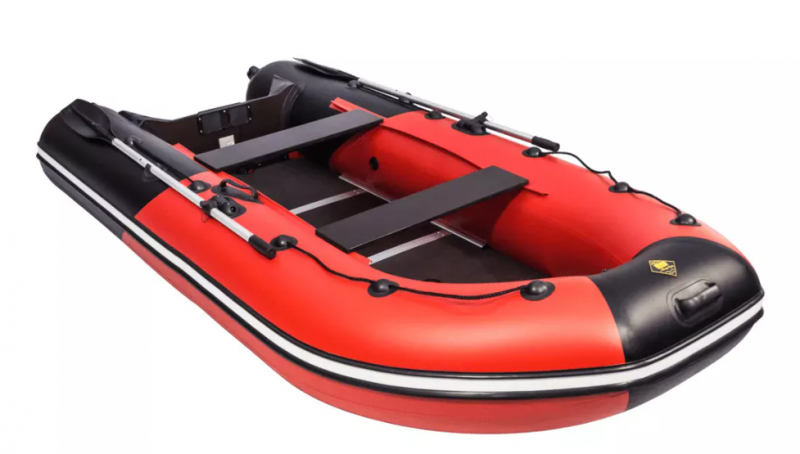 Лодка Ривьера Компакт 3200 НДНД комби красный/черн