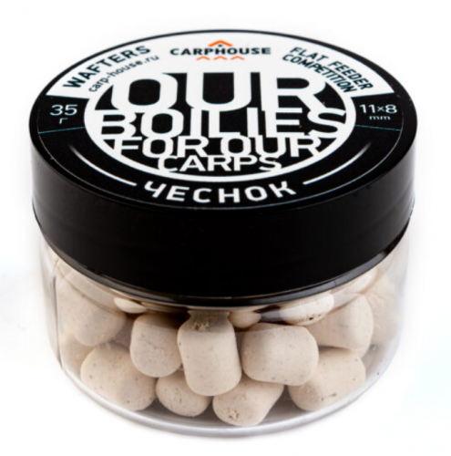 CARPHOUSE Насадочные Бойлы Нейтрально плавучести Дамбелс 8*11 мм. "Garlic" (Чеснок) 0,035 кг.		