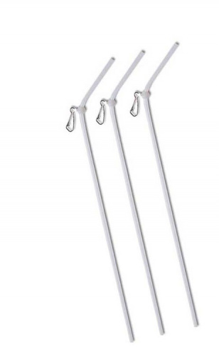 Комплект антизакручивателей , изогнутых, прозрачных 3шт., 5см.