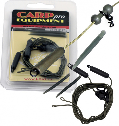 Монтаж HK9100N Lead core chod rig system 120 cm (уп. 2 шт.) Green			