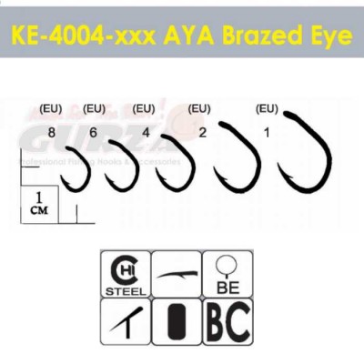 Крючки Gurza-AYA Brazed Eye  №8 BC (d 0,81mm) (5шт./упак.)
