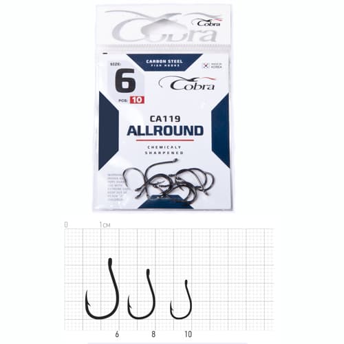 Крючки Cobra AIIROUND сер. CA119 разм. 006 10шт.
