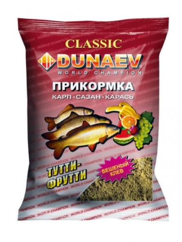 Прикормка "DUNAEV КЛАССИКА" 0,9 кг Карп Тутти-Фрутти(р)