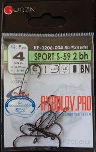 Крючки Gurza-SPORT S-59 №10 BC (8шт/уп) (широкое ухо)												