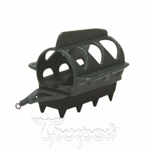 Груз-кормушка фидерная пластиковая X-FEEDER PL GREEN  CLASSIC MIDDEL 70г. (35мл.,цвет серый хаки)