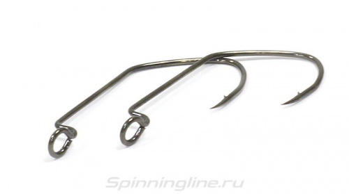Крючки Gurza-WORM 401 LEHS № 8 BN (5шт/уп) офсет,широкое ухо+Helix+Round Beads)VANADIUM