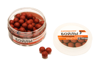 Тонущие бойлы со вкусом Креветки 14мм 100г банка