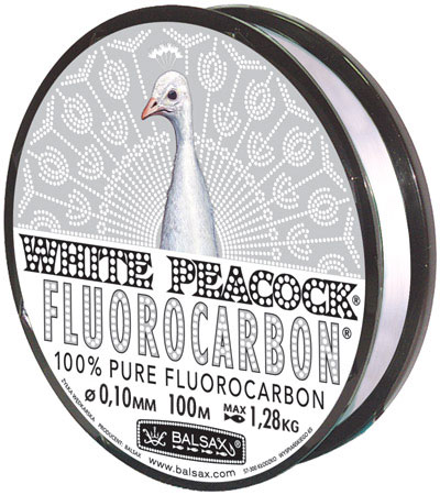 Леска BALSAX "White Peacock Fluorocarbon BOX" 100м 0,14 (1,93кг)											