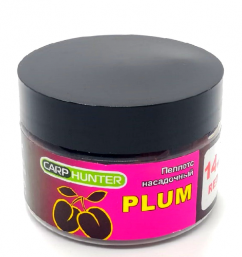 Пеллетс насадочный 14мм Red Halibut Plum (Слива) CarpHunter 100мл	