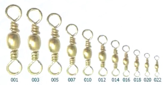 Вертлюги Lucky John BARREL Brass 016 10шт.