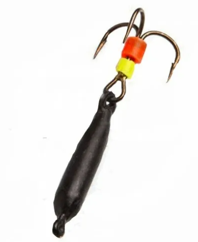 Чертик 2 с петлей, L=10мм (0,6г.), на подвесном тройнике (уп.10/15/25)										