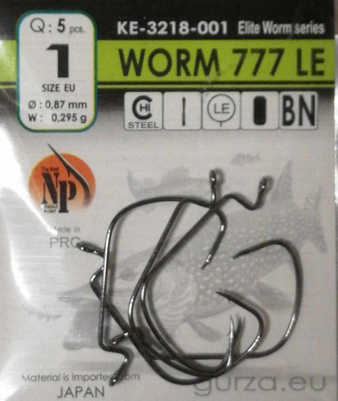 Крючки Gurza-WORM 777 LE № 1 BN (5шт/уп)												