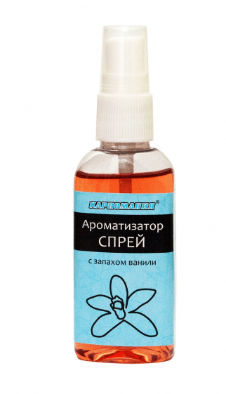 Ароматизатор спрей с запахом Ванили 50г флакон																		