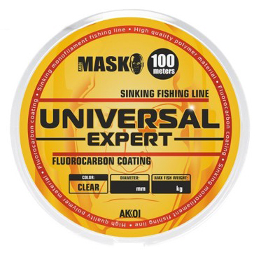 Леска AKKOI MASK UNIVERSAL EXPERT 100m clear (прозрачная) 0.14mm (2.4kg)						