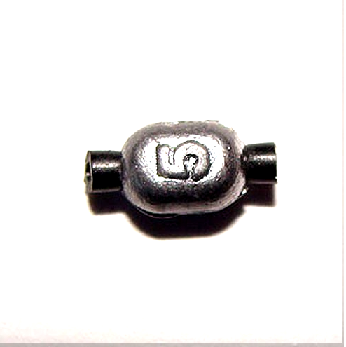 Грузило свинц. ОВАЛ с трубочкой 000.5г