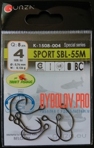 Крючки Gurza SPORT BL - 55M  № 6 (8шт/уп)