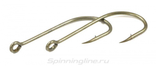 Крючки Gurza-E-PLAIN SHANK   №1  Bz (12шт./упак.)(широкое ухо)