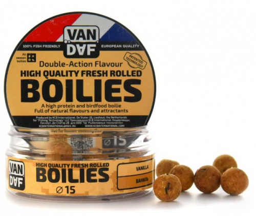 VAN DAF Бойлы 15 мм. "Ваниль" св-коричневый 0,1 кг.				