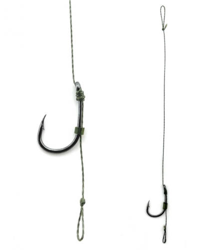 Поводок Flat Feeder с волосяной оснасткой CarpHunter Premium 10 см крючок Wide Gape №6 (2шт/уп)